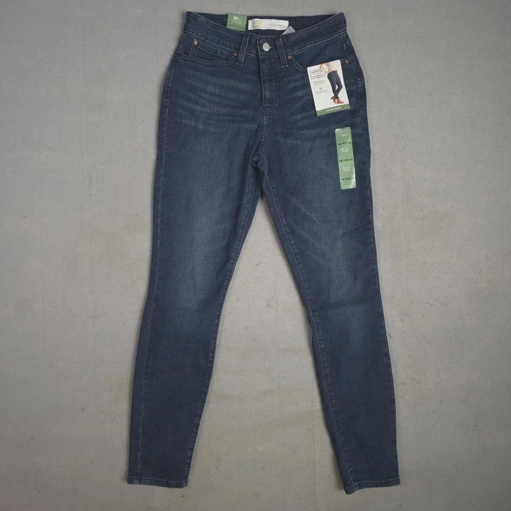 Signature Levi Strauss Mid Rise Skinny Jeans - Shaping Dark Wash - 4M W27 L30‎